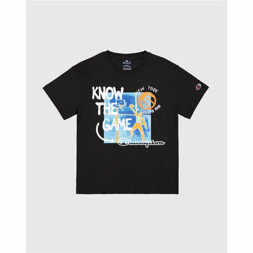 Kurzärmliges Sport T-Shirt Champion Schwarz