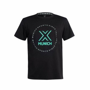 Kurzärmliges Sport T-Shirt Munich Schwarz