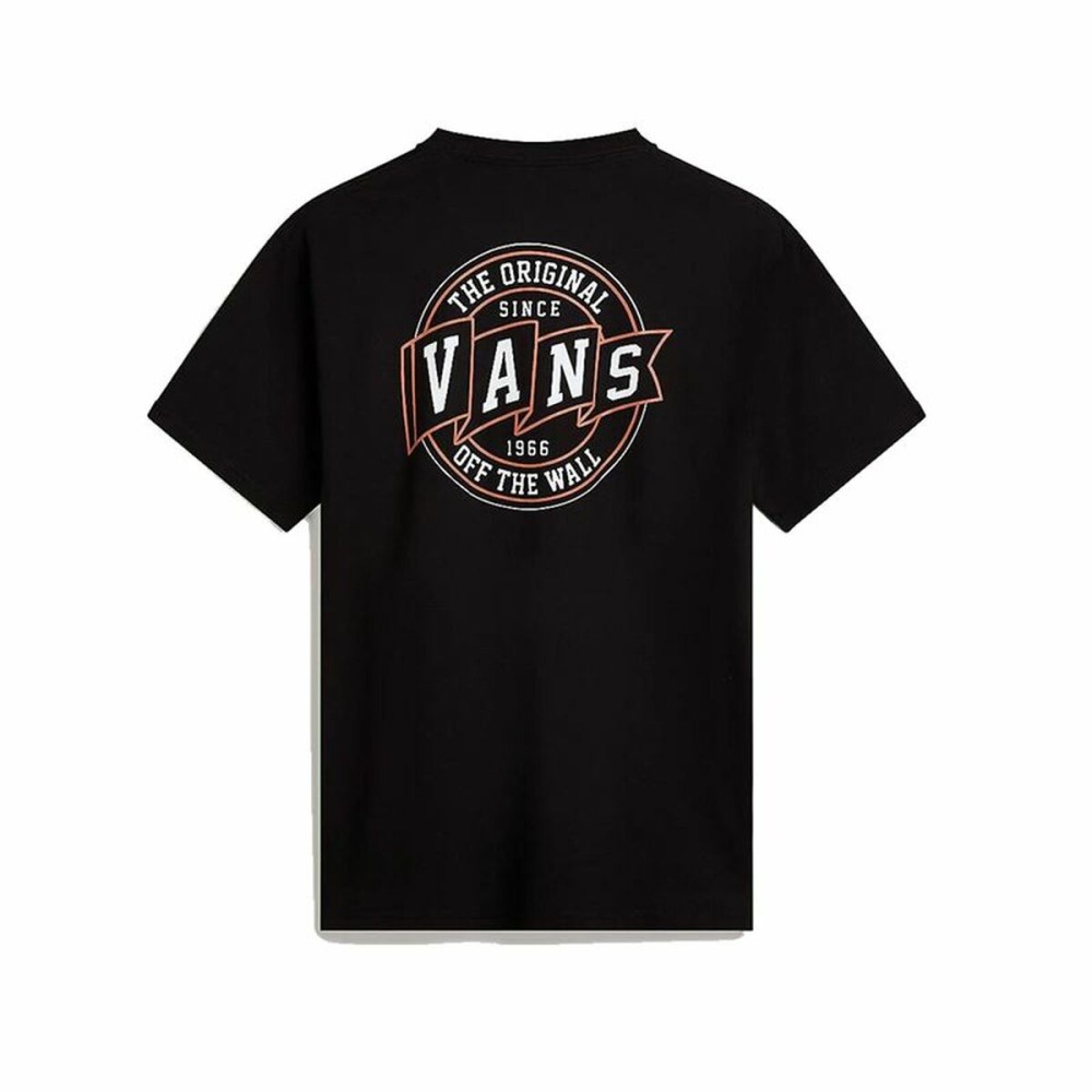 Men’s Short Sleeve T-Shirt Vans Og Pennant Ss Crew Black