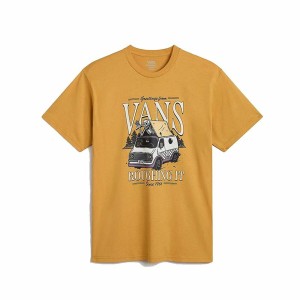 Herren Kurzarm-T-Shirt Vans Roughin It Ss Crew Dunkelorange