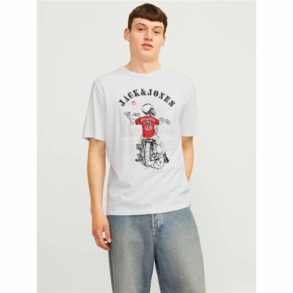 Herren Kurzarm-T-Shirt Jack & Jones Weiß