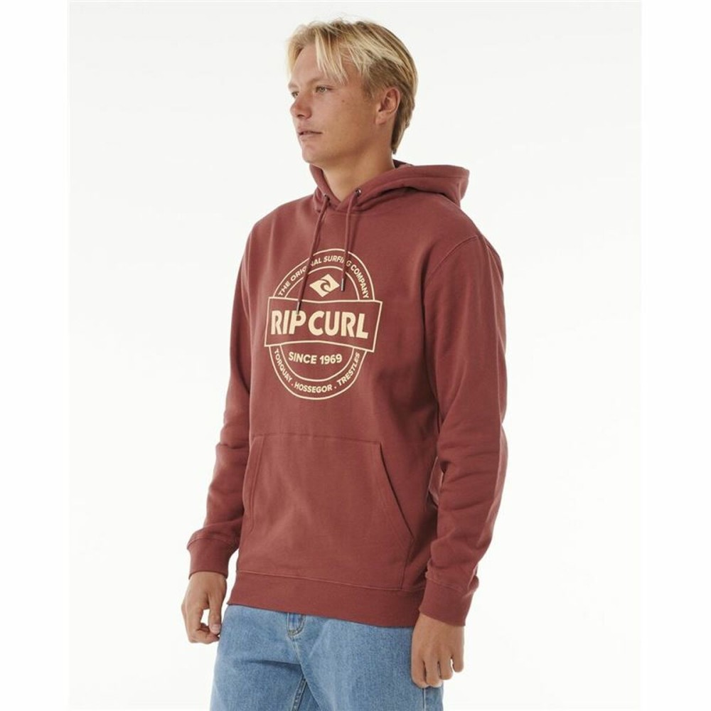 Sweat à capuche homme Rip Curl Stapler Hood Marron