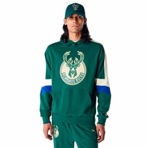 Herren Sweater mit Kapuze New Era COLOUR BLOCK OS Milwaukee Bucks