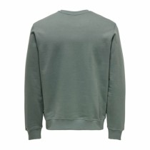 Men’s Sweatshirt without Hood Only & Sons Onsdan Unshed Reg Crew Neck Dark green