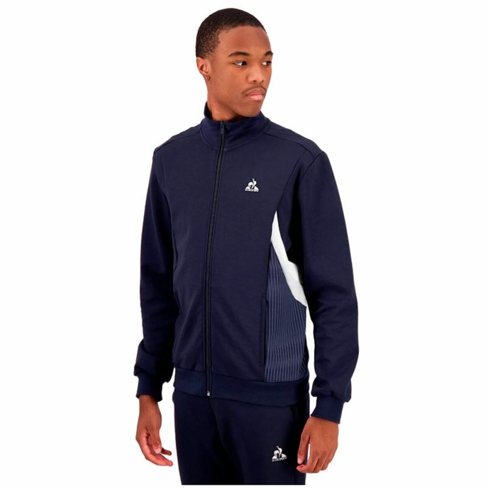 Herren Sweater ohne Kapuze Le coq sportif Heritage Fz Sweat N°1 Dunkelblau