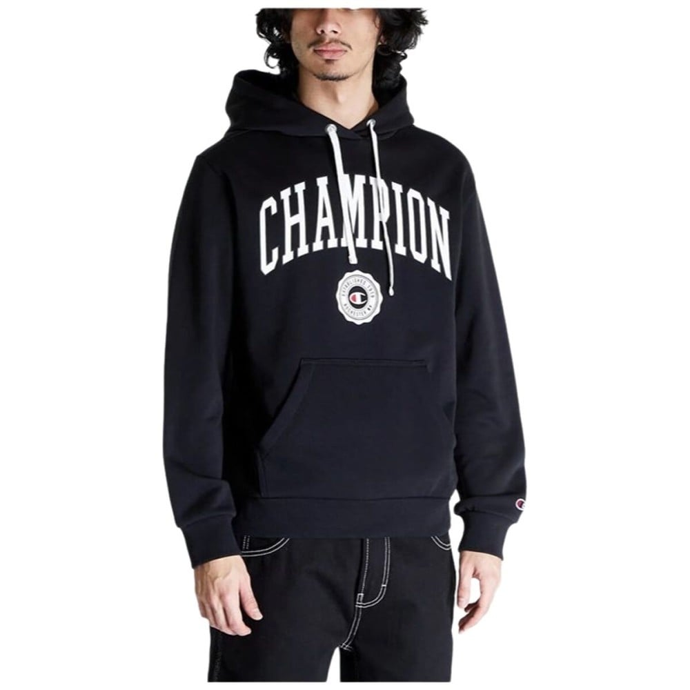 Herren Sweater mit Kapuze Champion Schwarz