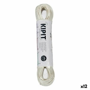 Wäscheleine Kipit HH023C(S/C) Weiß PVC 30 m (12 Stück)