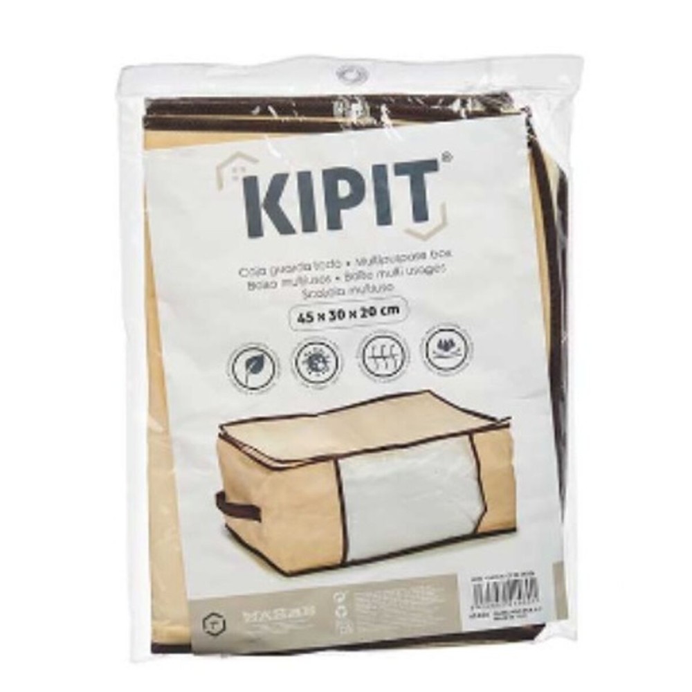 Bourse de Rangement Kipit AR1903037 Crème Polyester polypropylène 27 L 45 x 30 x 20 cm (24 Unités)