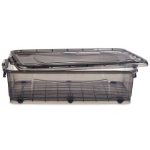 Storage Box with Wheels Kipit TP484-2 Anthracite Plastic 40 L (6 Units)