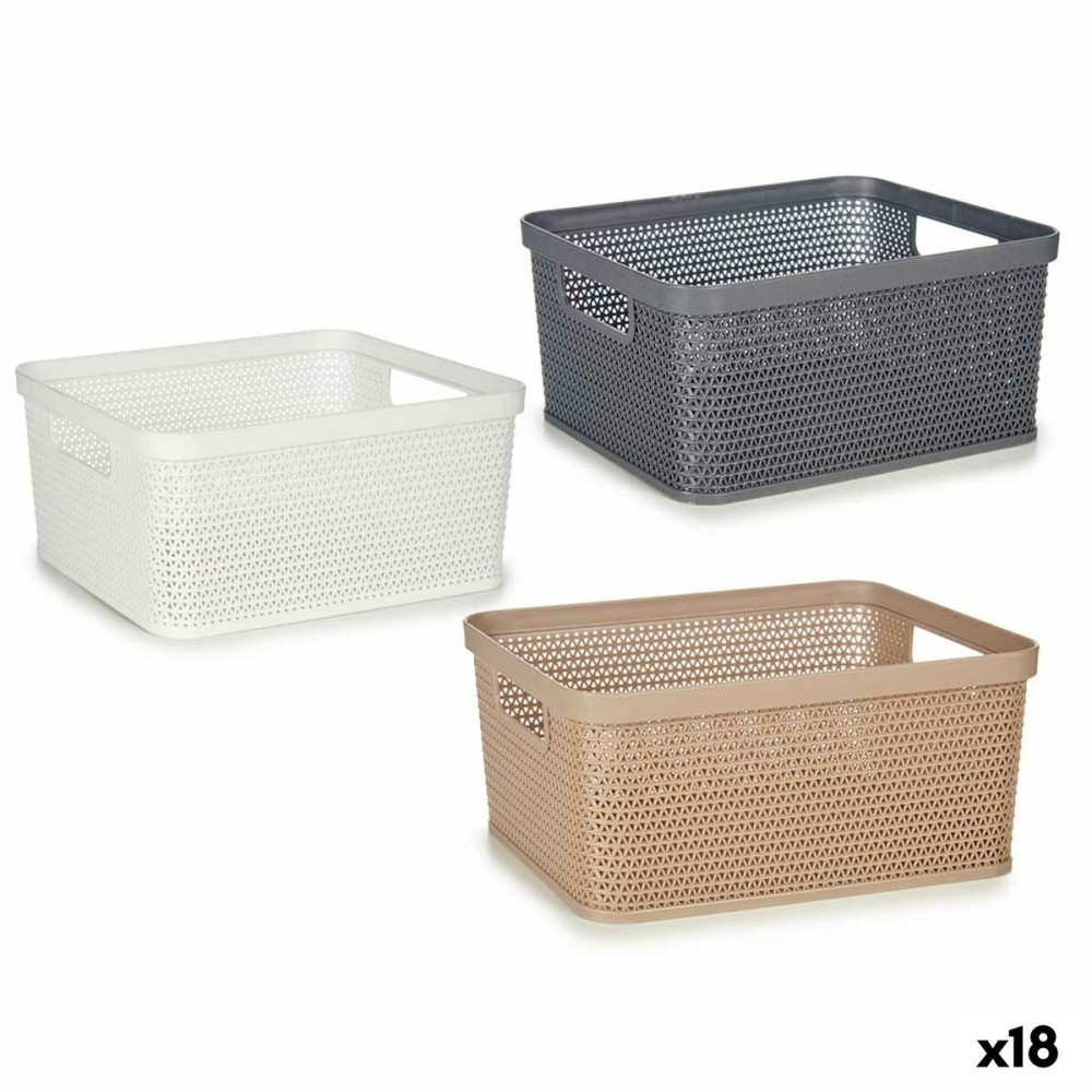 Panier Multi-usages Kipit 4710 Plastique 2,5 L 24,5 x 10,4 x 18,5 cm (18 Unités)