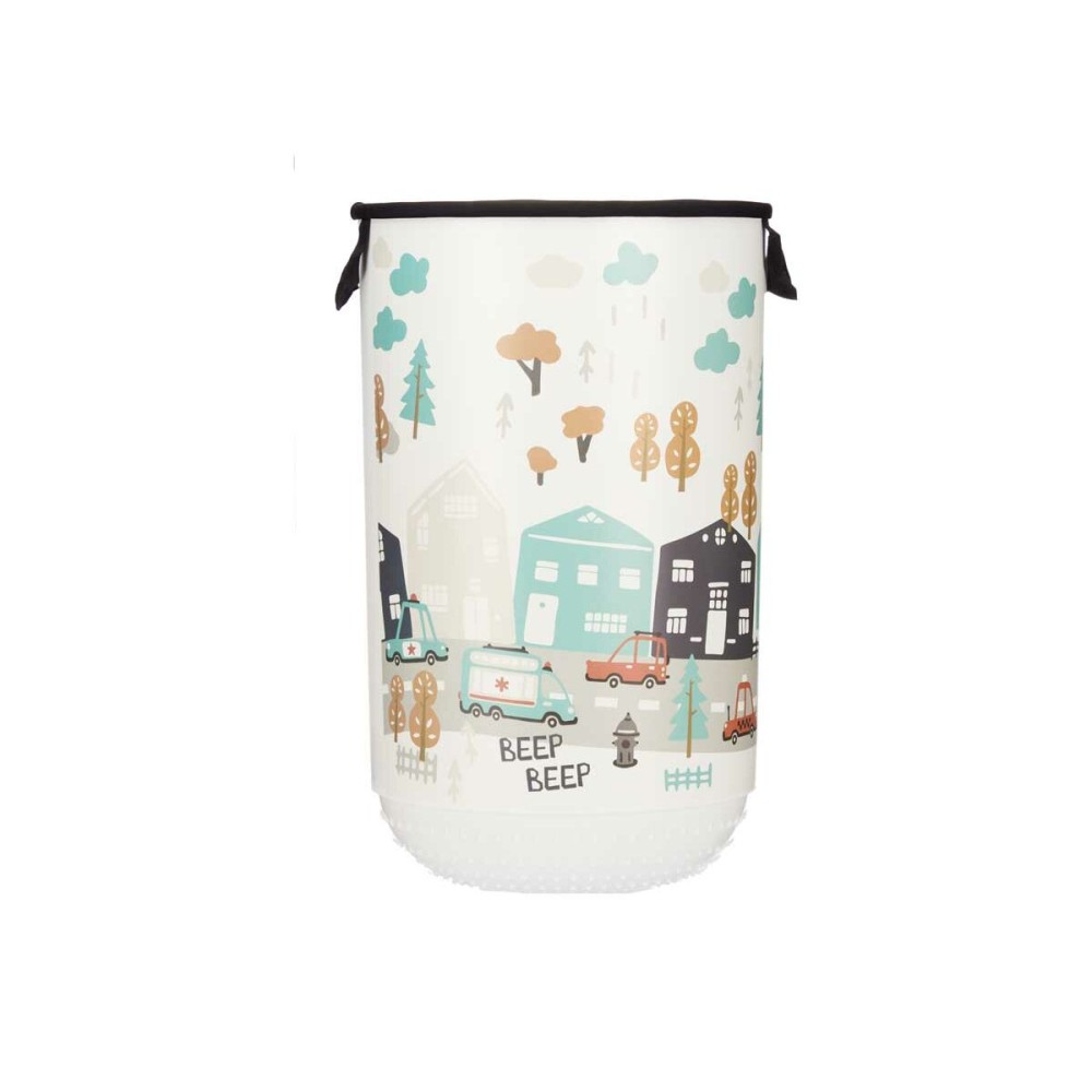 Panier à linge Kipit QOJA KESE-4 Plastique Enfant Route 40 L 34 x 52,3 x 34 cm (4 Unités)