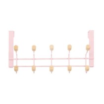 Door Coat Rack Berilo W7912-10NB-PINK Pink Wood Metal 35 x 17 x 15 cm (6 Units)