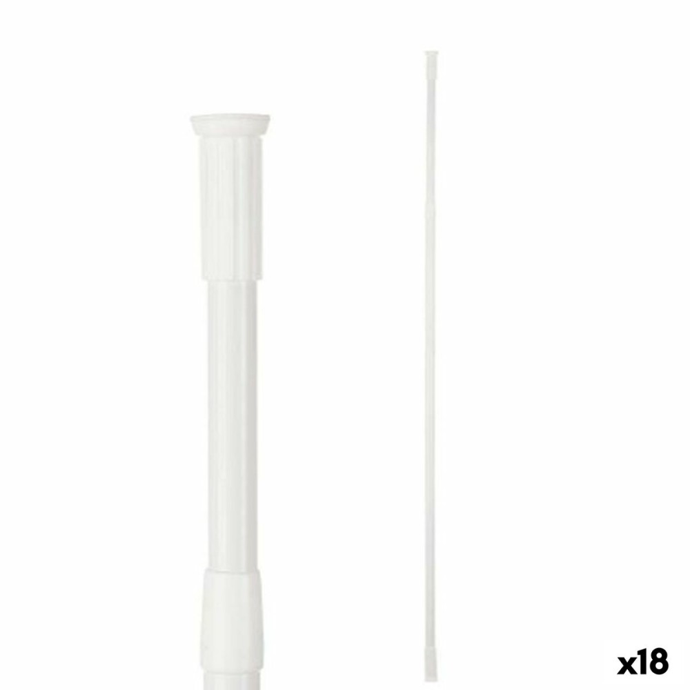 Extendable bar Berilo B0638 110-200CM White Aluminium 200 x 2,2 x 2,2 cm For shower (18 Units)