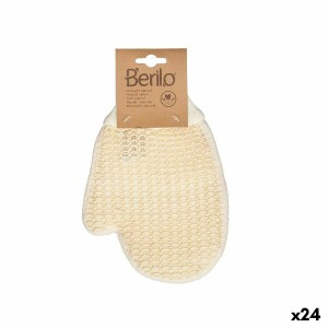 Bath Mitten Berilo B7083-12 White Beige (24 Units)