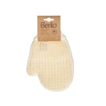 Bath Mitten Berilo B7083-12 White Beige (24 Units)