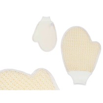 Bath Mitten Berilo B7083-12 White Beige (24 Units)