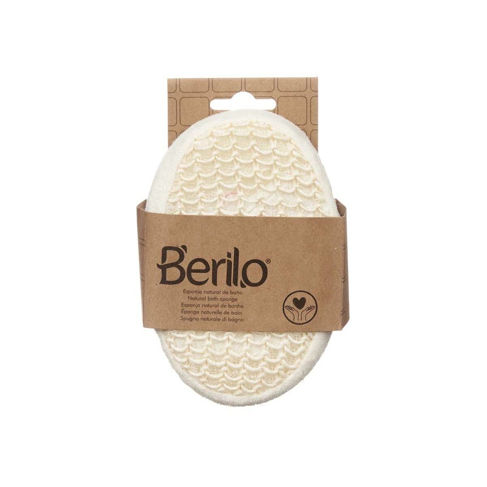 Body Sponge Berilo B7083-8 White Beige 11 x 15 x 5 cm (24 Units)