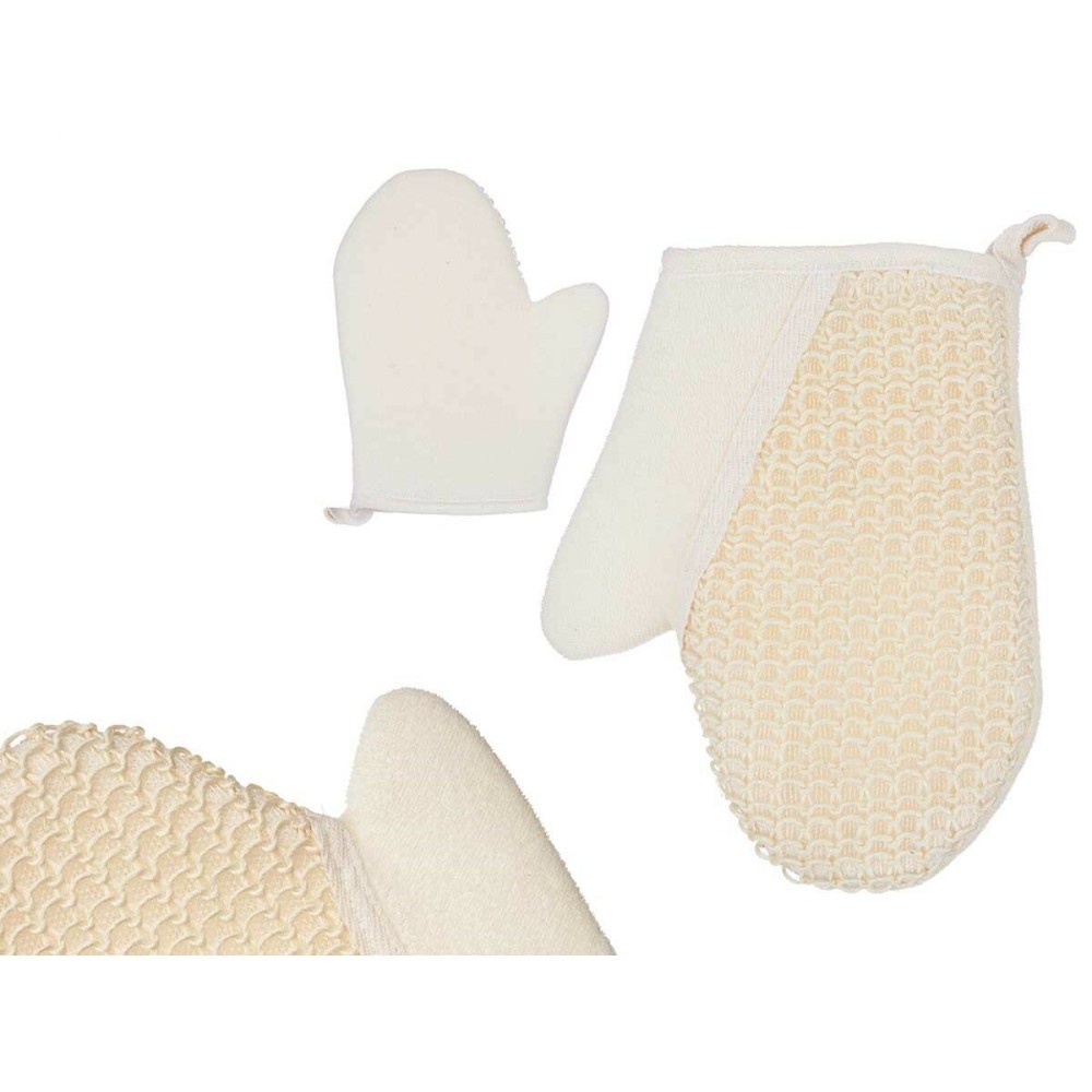 Bath Mitten Berilo B7083-10 White Beige (24 Units)