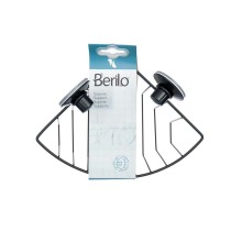 Support de douche Berilo W3100-4P Noir Acier ABS 13,5 x 17 x 3 cm (12 Unités)