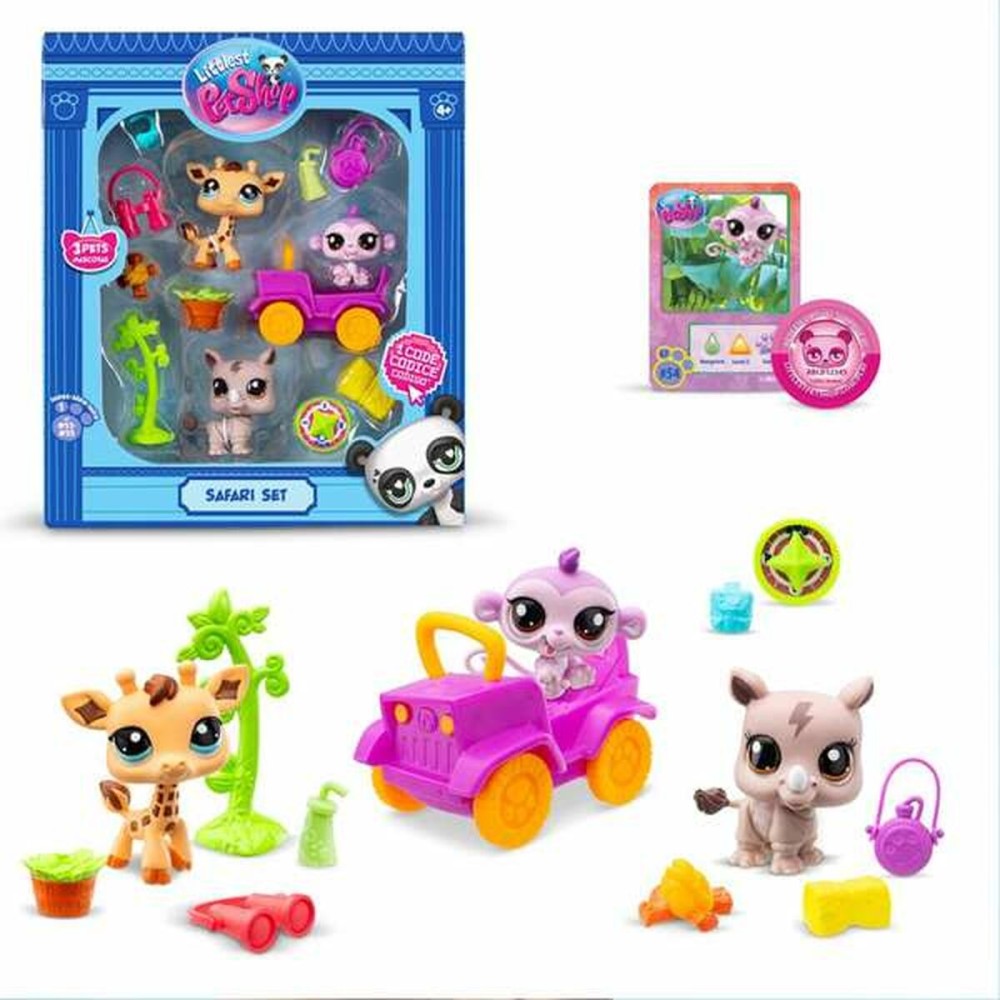 Playset Bandai Littlest Pet Shop SAFARI 8 Pièces