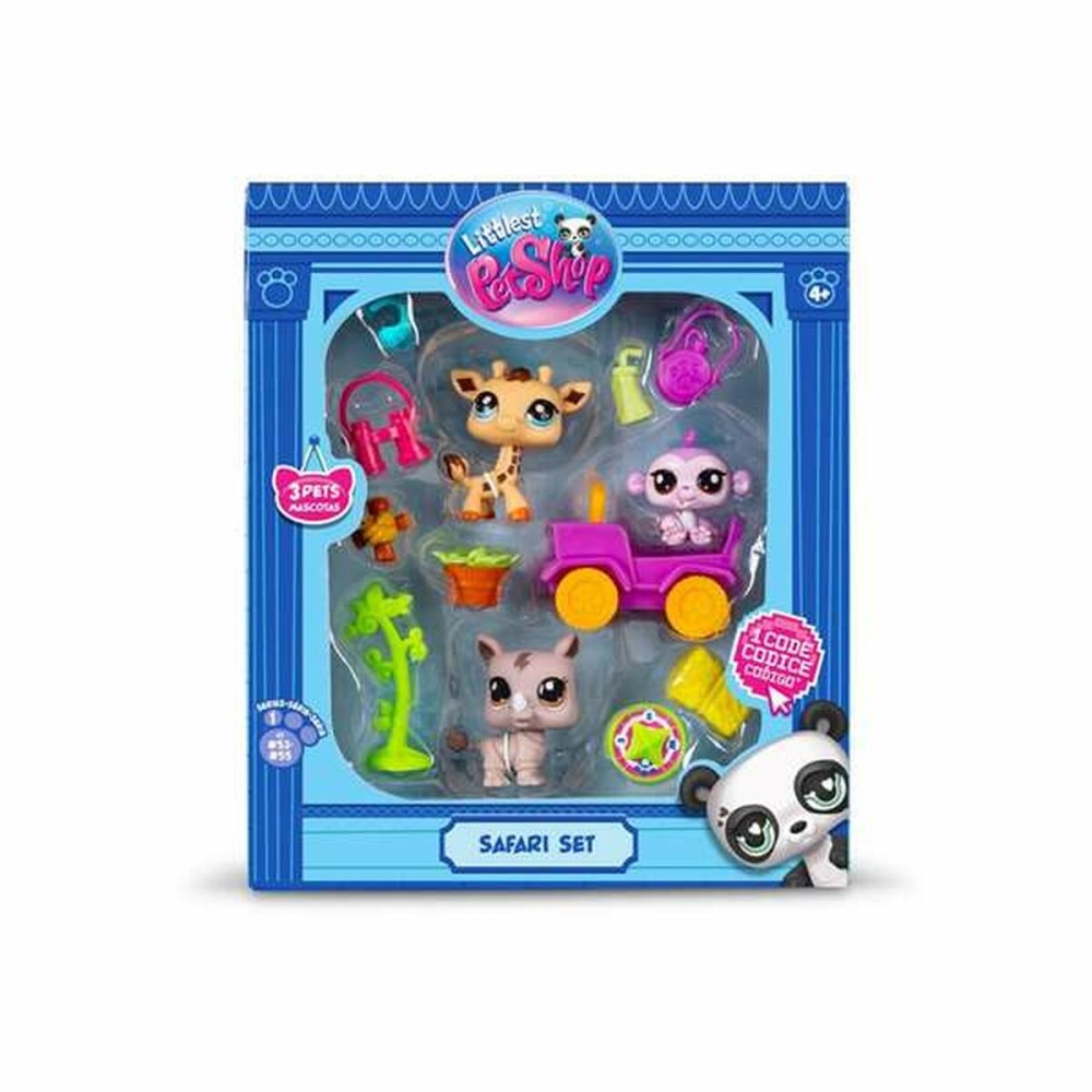 Playset Bandai Littlest Pet Shop SAFARI 8 Pièces