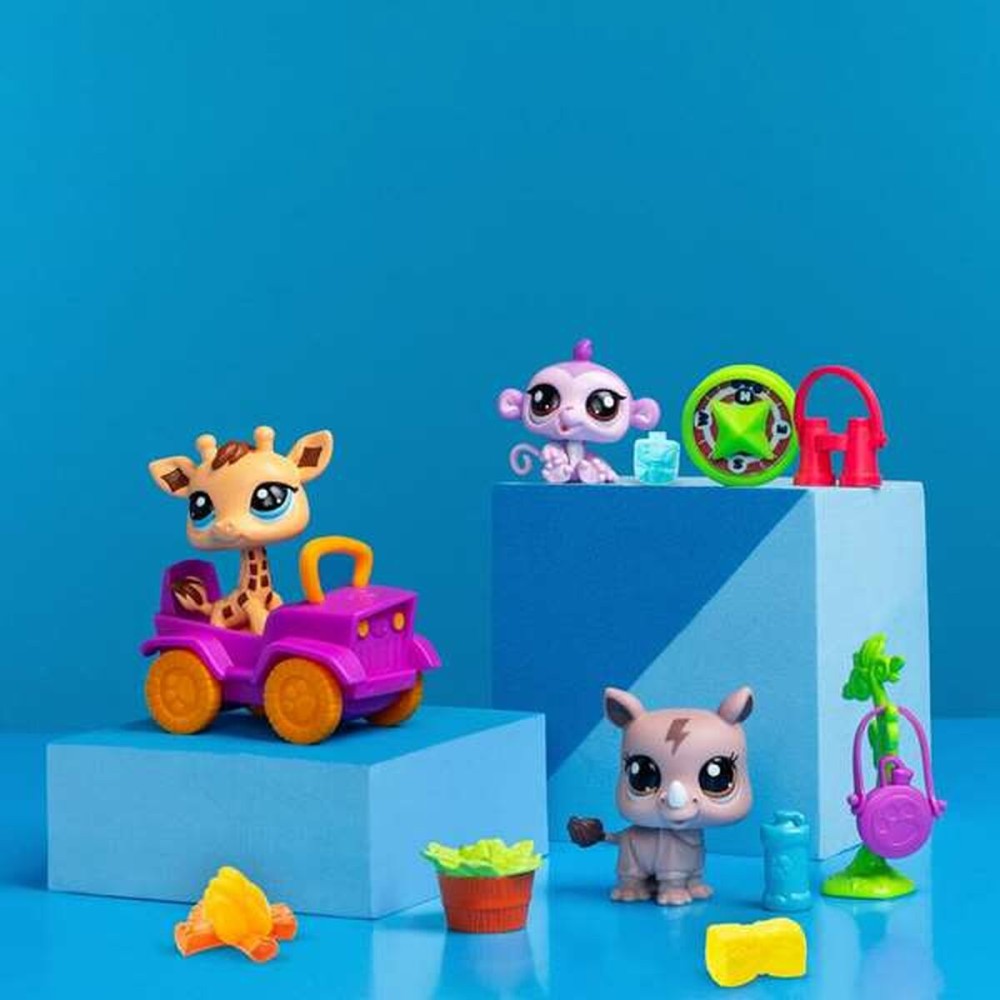 Playset Bandai Littlest Pet Shop SAFARI 8 Pièces