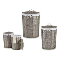 Panier à linge Kipit Blanc Gris osier 40 L 76 L 44 x 56 x 44 cm