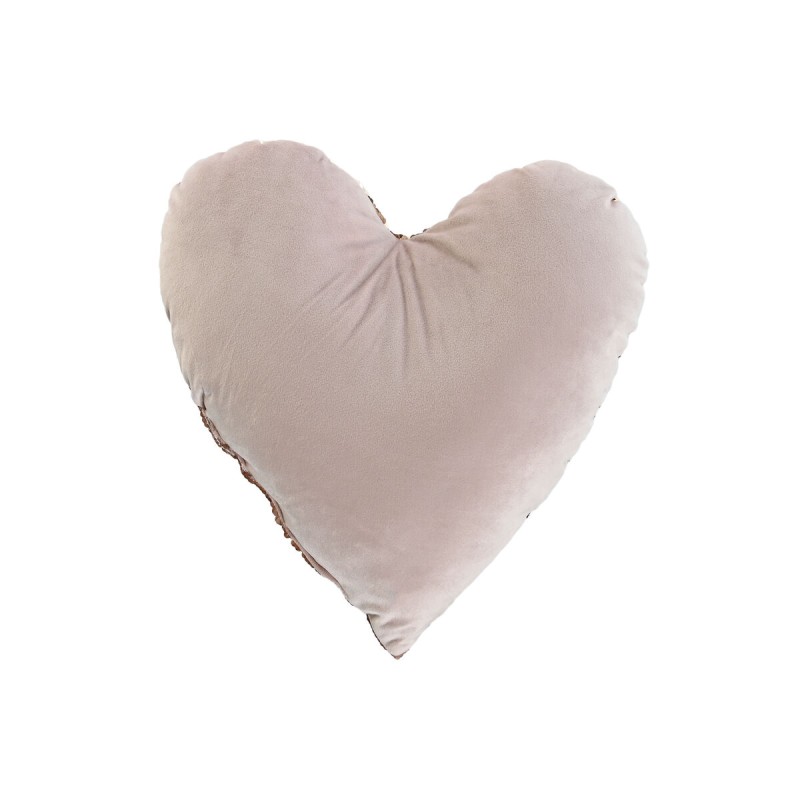 Cushion Home ESPRIT Pink Heart Chic 40 x 12 x 40 cm