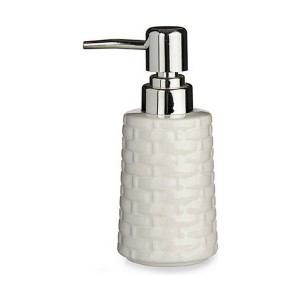 Soap Dispenser Berilo J912-A-BLANCO White Silver Ceramic 150 ml (6 Units)