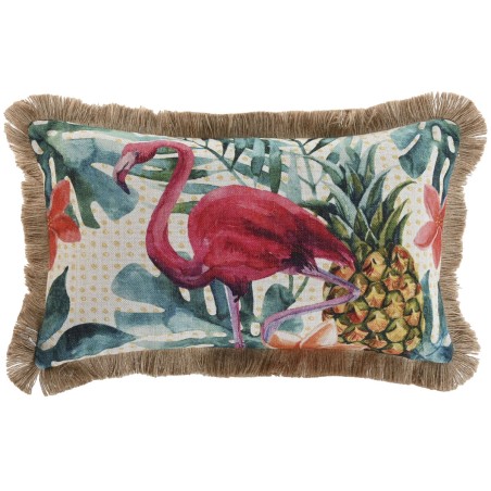 Coussin Home ESPRIT Frange Tropical 50 x 30 cm