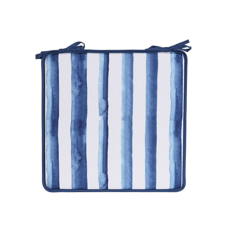 Stuhl-Kissen Home ESPRIT Blau Weiß 38 x 38 x 2 cm