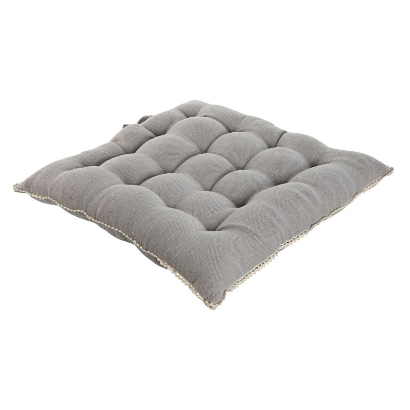 Coussin de chaise Home ESPRIT Gris clair 42 x 42 x 6 cm