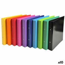 Ring binder Exacompta Multicolour A5 (10 Units)