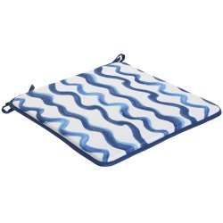 Coussin de chaise Home ESPRIT Bleu Blanc 38 x 38 x 2 cm