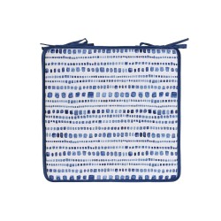 Stuhl-Kissen Home ESPRIT Blau Weiß 38 x 38 x 2 cm