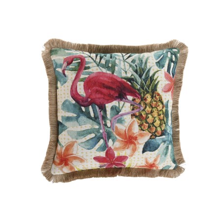 Coussin Home ESPRIT Frange Tropical 45 x 45 cm