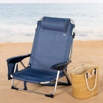 Beach Chair Aktive Foldable Navy Blue 51 x 76 x 45 cm (2 Units)