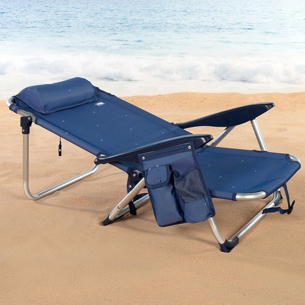 Chaise de Plage Aktive Pliable Blue marine 51 x 76 x 45 cm (2 Unités)