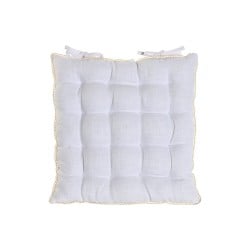 Coussin de chaise Home ESPRIT Blanc 42 x 42 x 6 cm