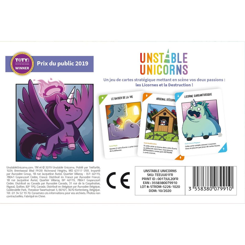 Board game Asmodee Unstable Unicorns (FR)