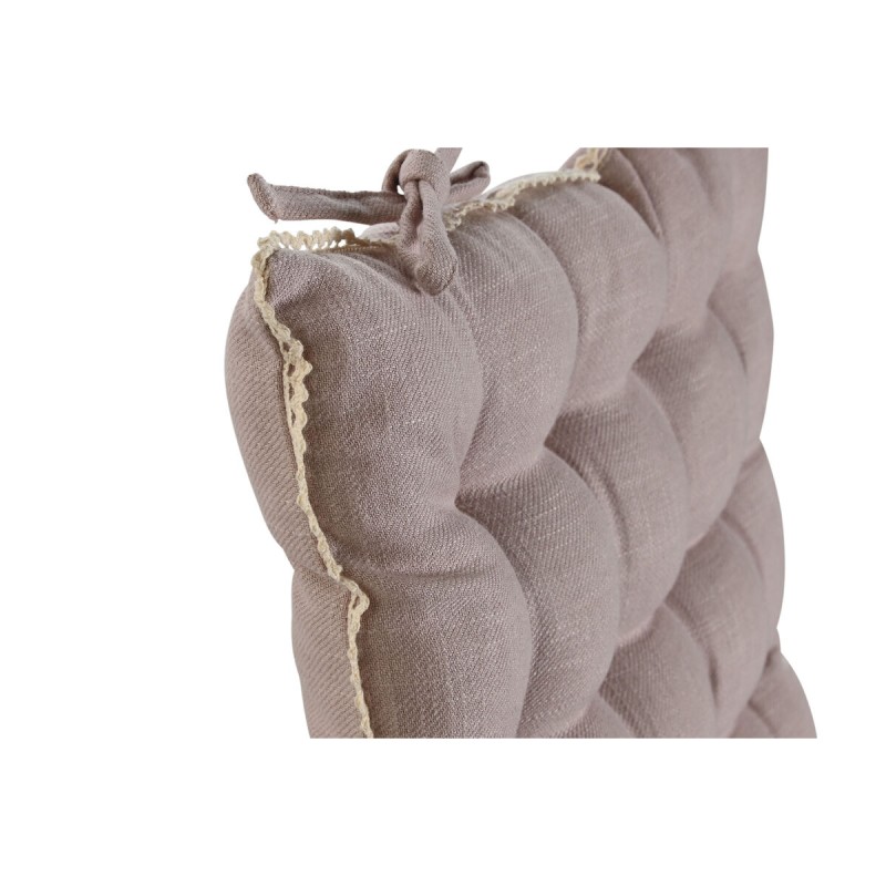 Chair cushion Home ESPRIT Light mauve 42 x 42 x 6 cm