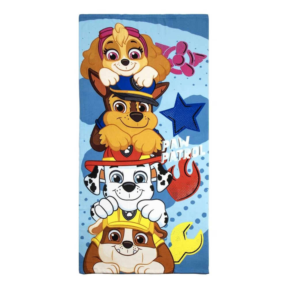 Serviette de plage The Paw Patrol Bleu 70 x 140 cm