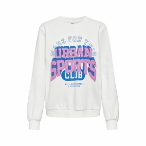 Sweat sans capuche femme Only Onlkimmie Blanc