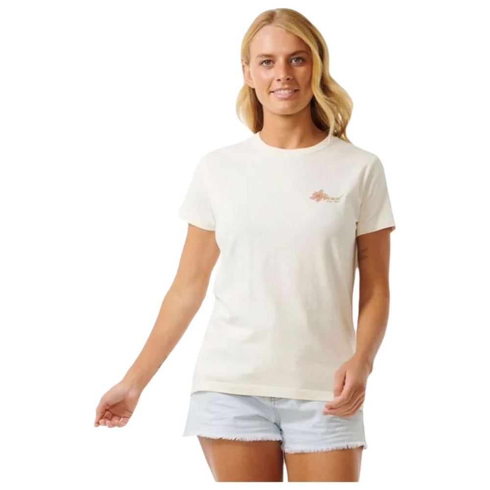 Women’s Short Sleeve T-Shirt Rip Curl Wild Bloom White