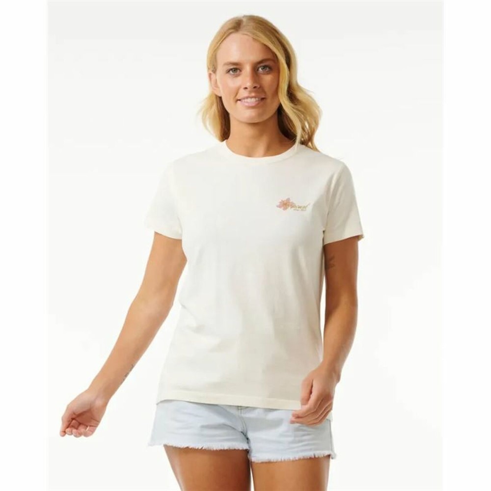 Damen Kurzarm-T-Shirt Rip Curl Wild Bloom Weiß