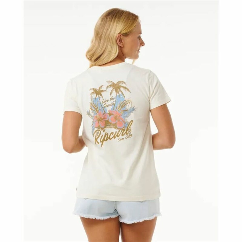 Damen Kurzarm-T-Shirt Rip Curl Wild Bloom Weiß