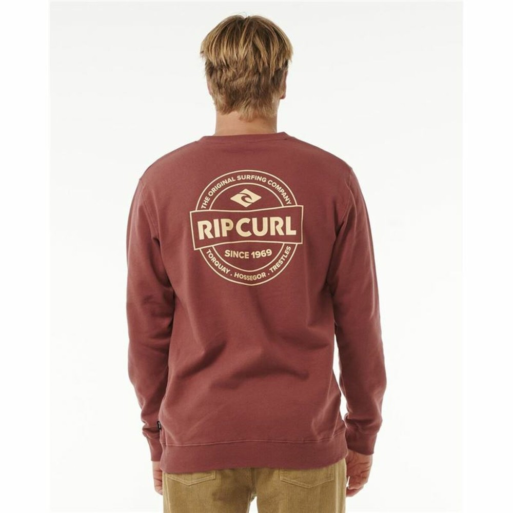 Men’s Sweatshirt without Hood Rip Curl Stapler Crew Brown