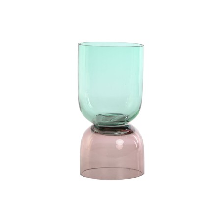 Vase Home ESPRIT Bicoloured Crystal 10 x 10 x 21 cm