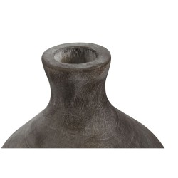 Vase Home ESPRIT Dunkelgrau Paulonia-Holz Kolonial Antiker Finish 24 x 24 x 27 cm