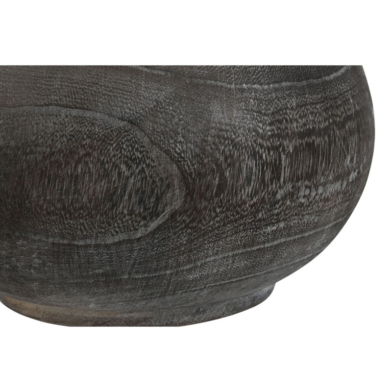 Vase Home ESPRIT Dark grey Paolownia wood Colonial Aged finish 24 x 24 x 27 cm